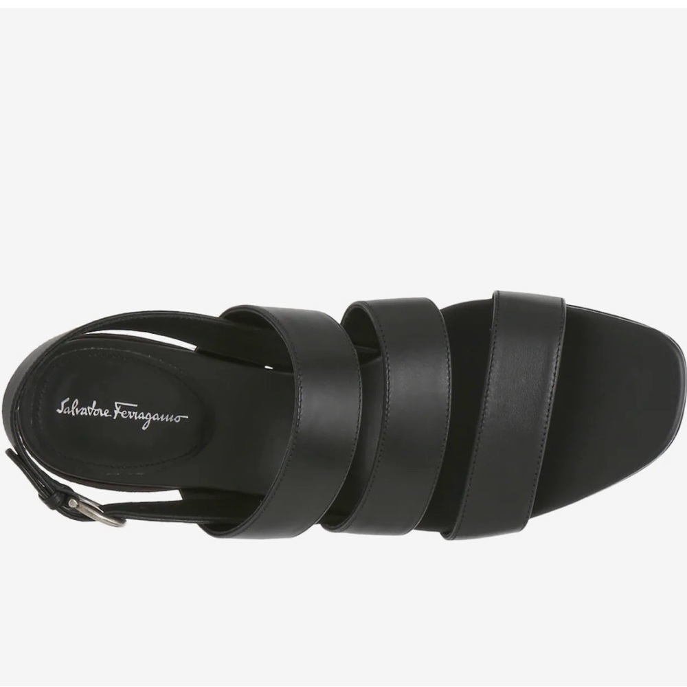 Ferragamo Trezze 30 Nero calf sandals